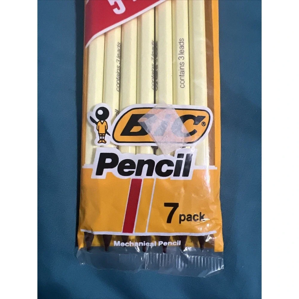 1987 Vintage BiC Pack Of 7 NON REFILLABLE .7mm Mechanical Pencils MPP5J - France